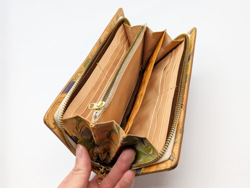 【革製品のOEM】刻印 長財布 イタリアンレザー