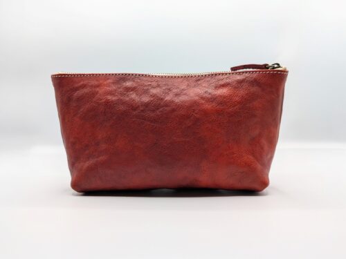 【革製品のOEM】シュリンクレザーを使用したポーチ