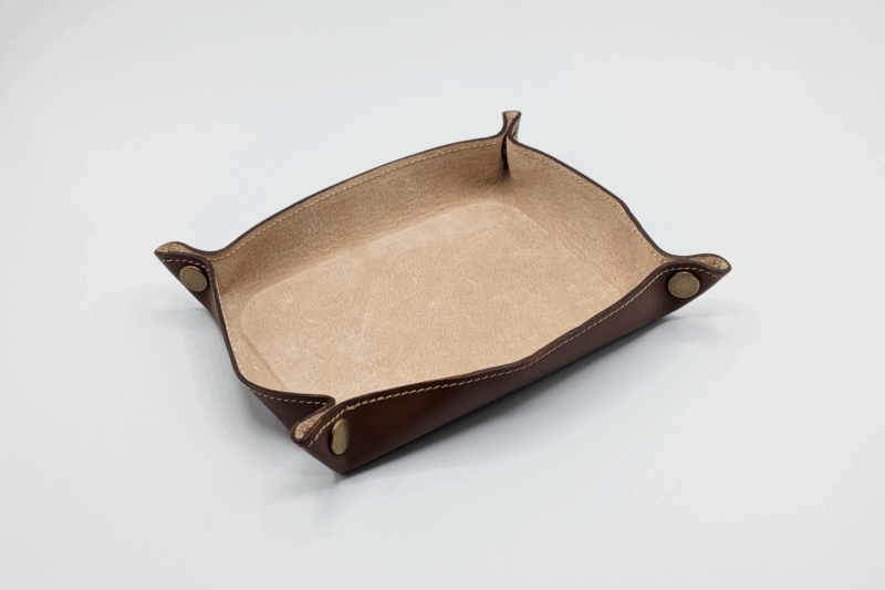 【革製品のOEM】革 トレイ