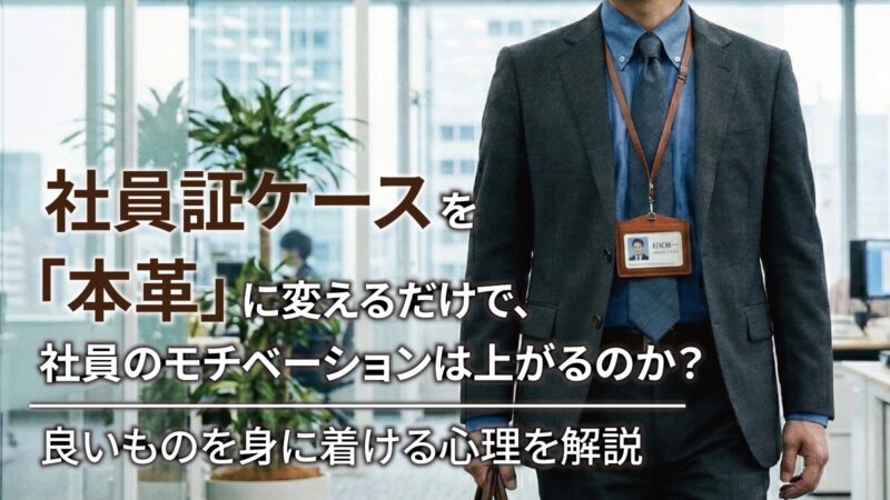 【経営者・総務担当者必見】社員証ケースを「本革」に変えるだけで、社員のモチベーションは上がるのか？